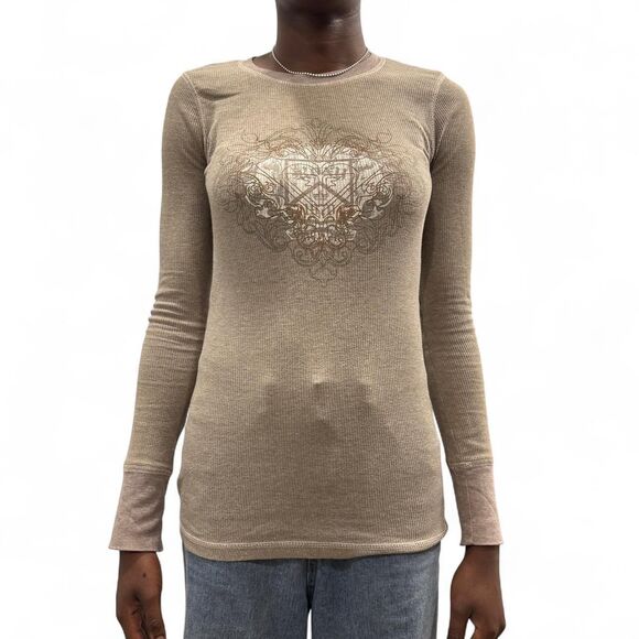 Roxy Y2K Thermal Long Sleeve Top S Surf Skate Grunge - Picture 4 of 8